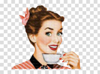 drinking coffee bp, retro. vintagewoman. tea - PicMix