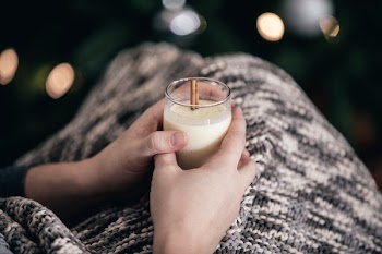 Drinking Eggnog By The Christmas Tree