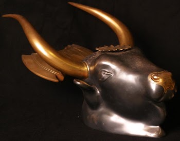 Drinking horn.Rhyton.Shaped like a bull's | Free Photo - rawpixel
