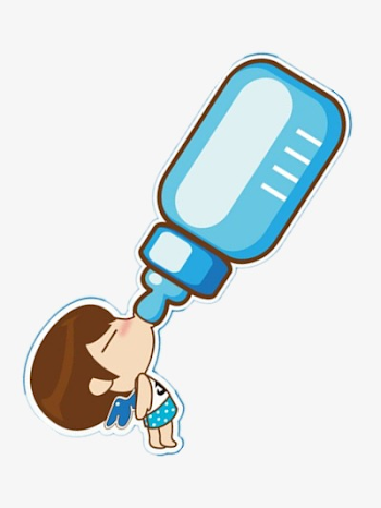 Drinking Water, Water Clipart, Cartoon, Color PNG Image and ...