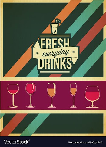 Drinks and fruits vector image