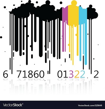 Dripping barcode vector image