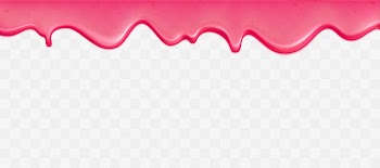 Dripping flowing pink slime border Free Vector