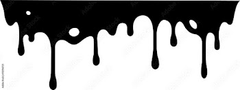 Dripping Oil Stain Liquid Ink Black Silhouettes