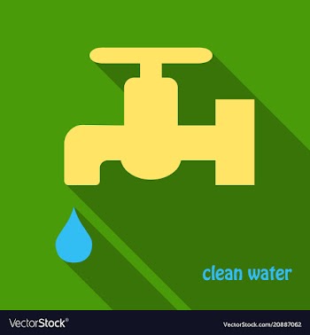 Dripping tap with drop line icon for web mobile vector image