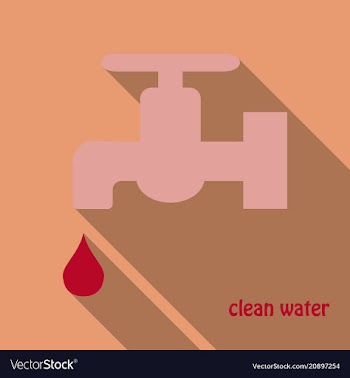 Dripping tap with drop line icon for web mobile vector image