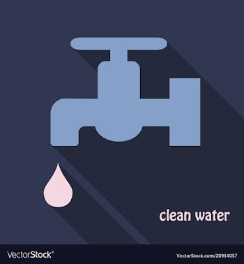 Dripping tap with drop line icon for web mobile vector image