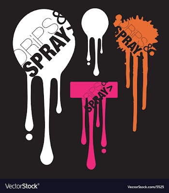 Drips and spray graphic vector image