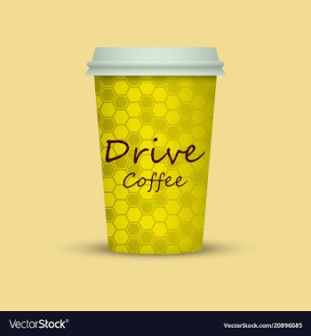Drive coffee take away vector image
