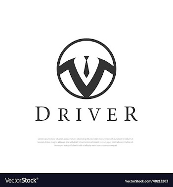 driver service logo template emblem concept