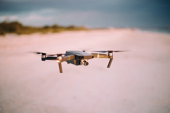 Drone Flight over the Sand