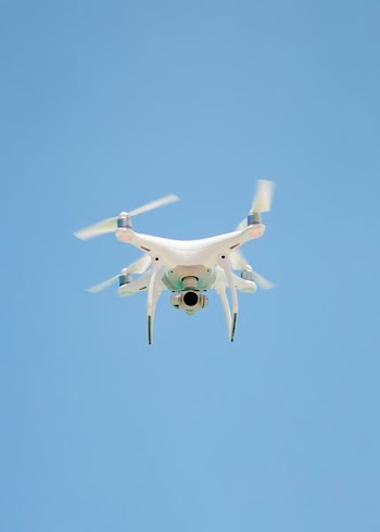 drone flying on air
