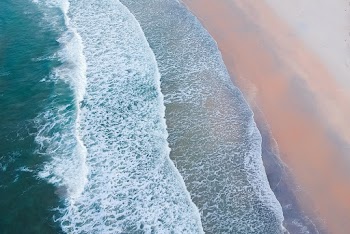 Drone Shot of Light Waves 