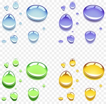 Drop Clip art - Color water droplets vector 
