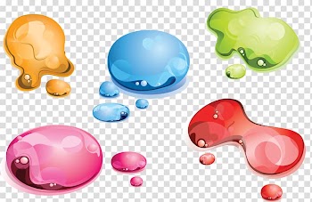 Drop Color Water Bubble, Color drops transparent background PNG clipart