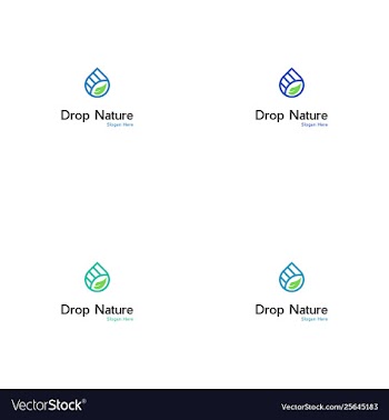 Drop nature creative logo design vector image