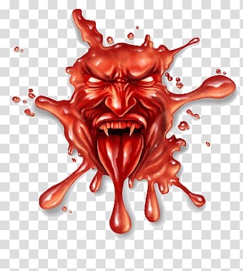 Drop of blood like the devil transparent background PNG clipart