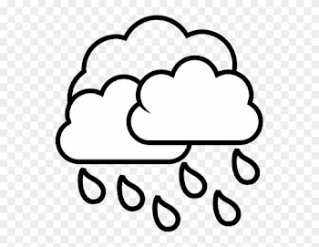Drop Of Water Clip Art Black - Cloud Coloring