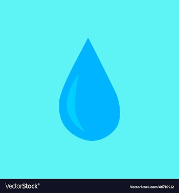 drop of water on the blue background