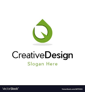 Drop oil leaves naturally creative logo vector image
