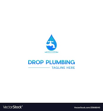 Drop plumbing creative logo design vector image