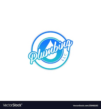 Drop plumbing office logo design vector image