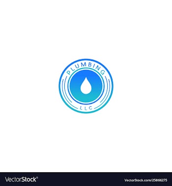 Drop plumbing office logo design vector image