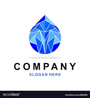 drop polygon style logo design