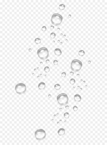 Drop Transparency and translucency - White fresh water droplets floating material 