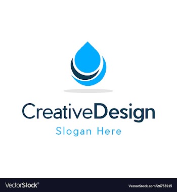 Drop water oil energy creative logo vector image