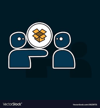 Dropbox color icon realistic icon or logo sticker vector image