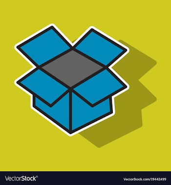 Dropbox color icon realistic icon or logo sticker vector image