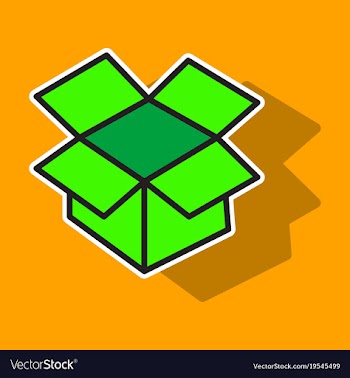 Dropbox color icon realistic icon or logo sticker vector image