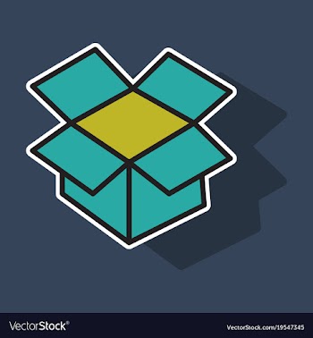 Dropbox color icon realistic icon or logo sticker vector image