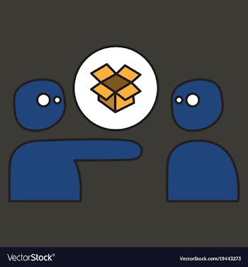 Dropbox color icon realistic icon or logo vector image