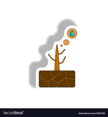 Drought and dead tree vector image
