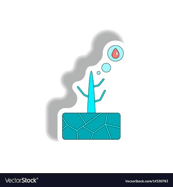Drought and dead tree vector image