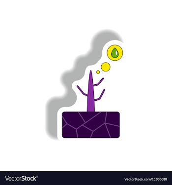 Drought and dead tree vector image