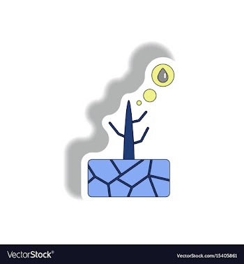 Drought and dead tree vector image