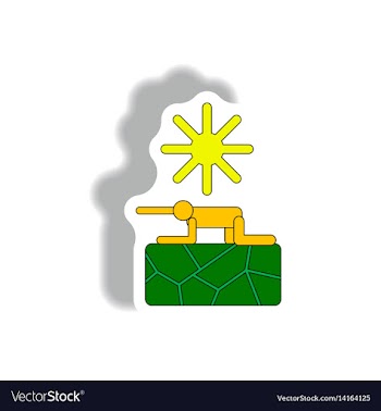 Drought and thirsty man in desert vector image