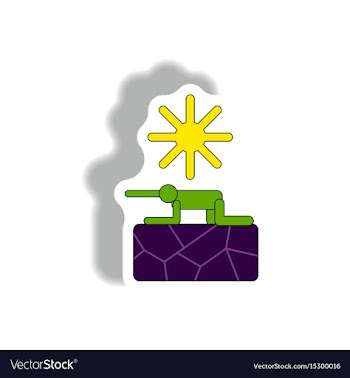 Drought and thirsty man in desert vector image