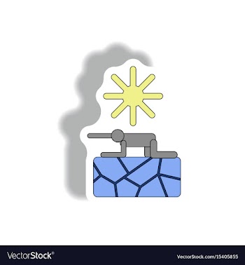 Drought and thirsty man in desert vector image