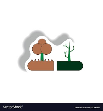 Drought and trees drought effects on plants vector image