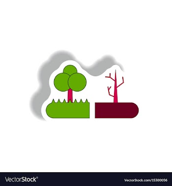 Drought and trees drought effects on plants vector image