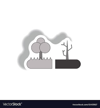 Drought and trees drought effects on plants vector image