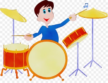 drum cartoon drummer clip art drums