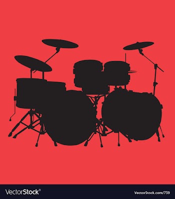 Drum kit vector image