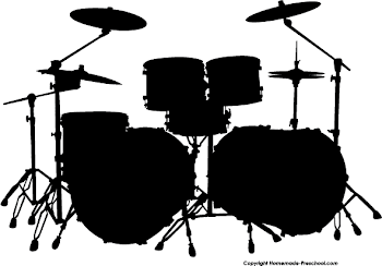 Drum Set PNG Black And White Transparent Drum Set Black And White ...