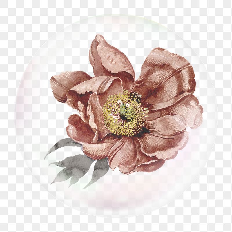Dry flower png bubble sticker, | Free PNG - rawpixel