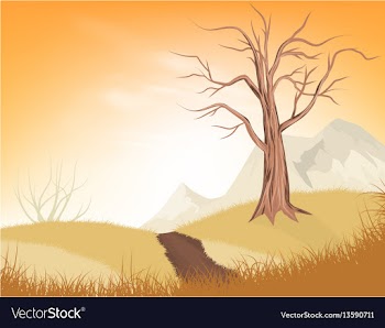 Dry tree vector image